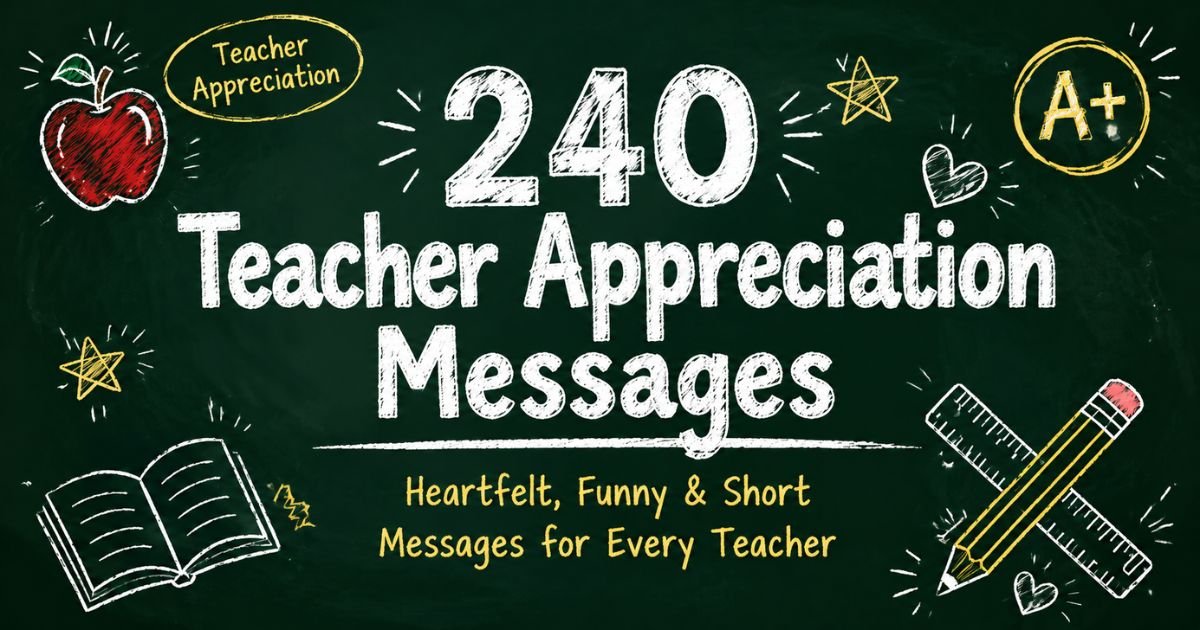 240 Teacher Appreciation Messages to Say Thank You in 2026