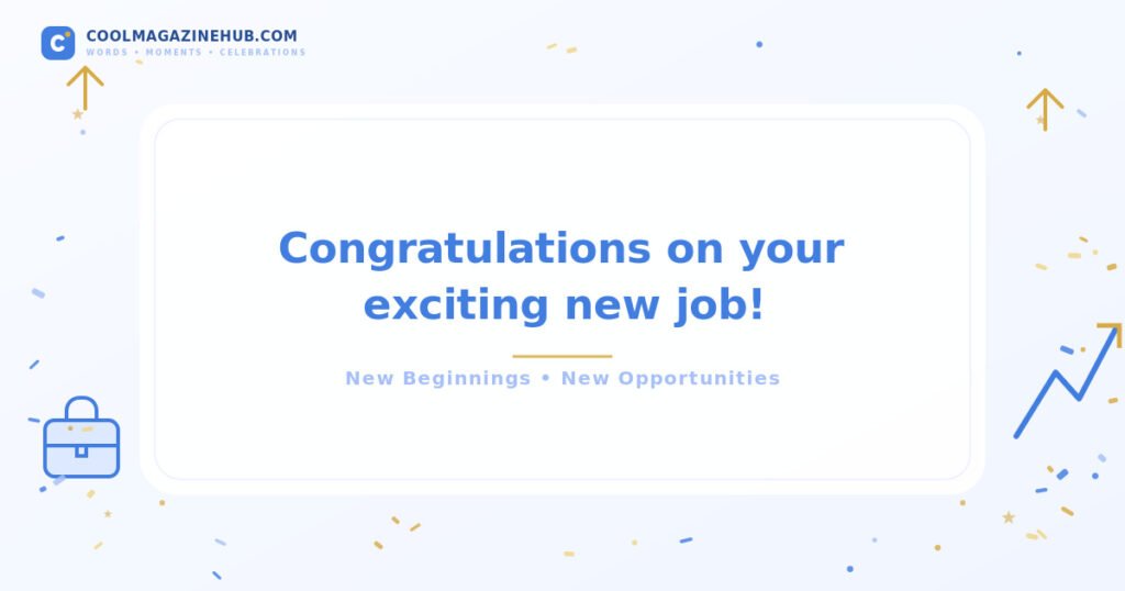 Congratulations Messages for a New Job