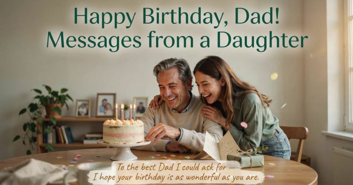 Messages to Say, "Happy Birthday, Dad!" from a Daughter