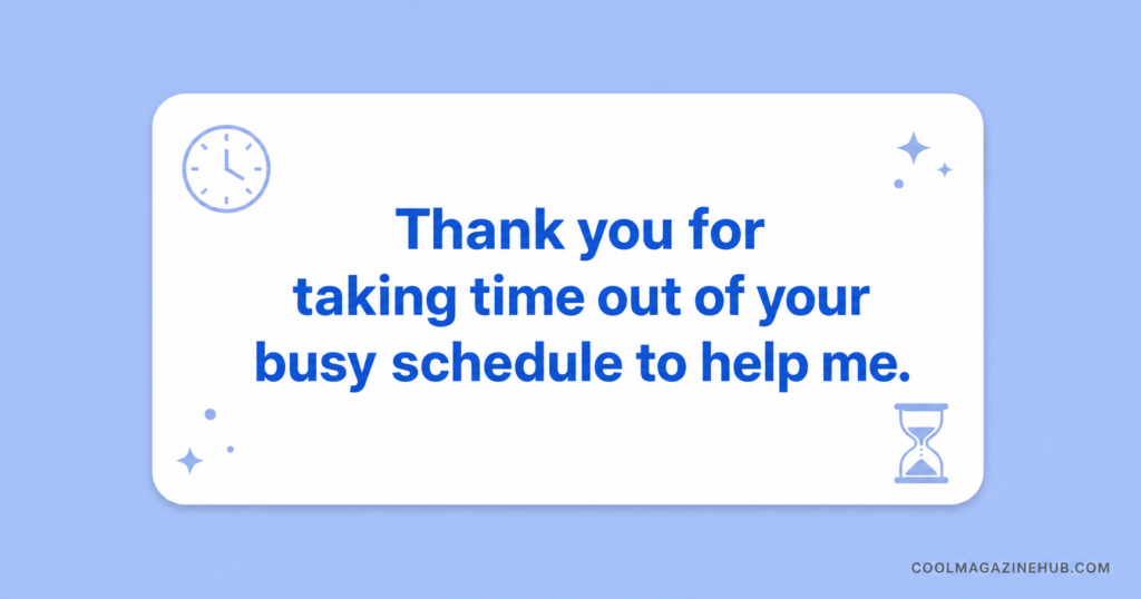 Professional Thank You Messages for Time and Support