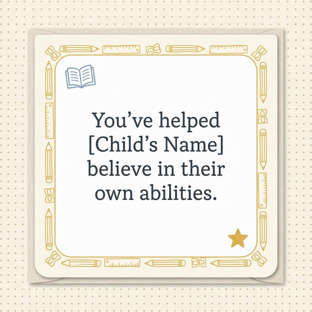 Teacher Appreciation Card Messages for Elementary School Teachers