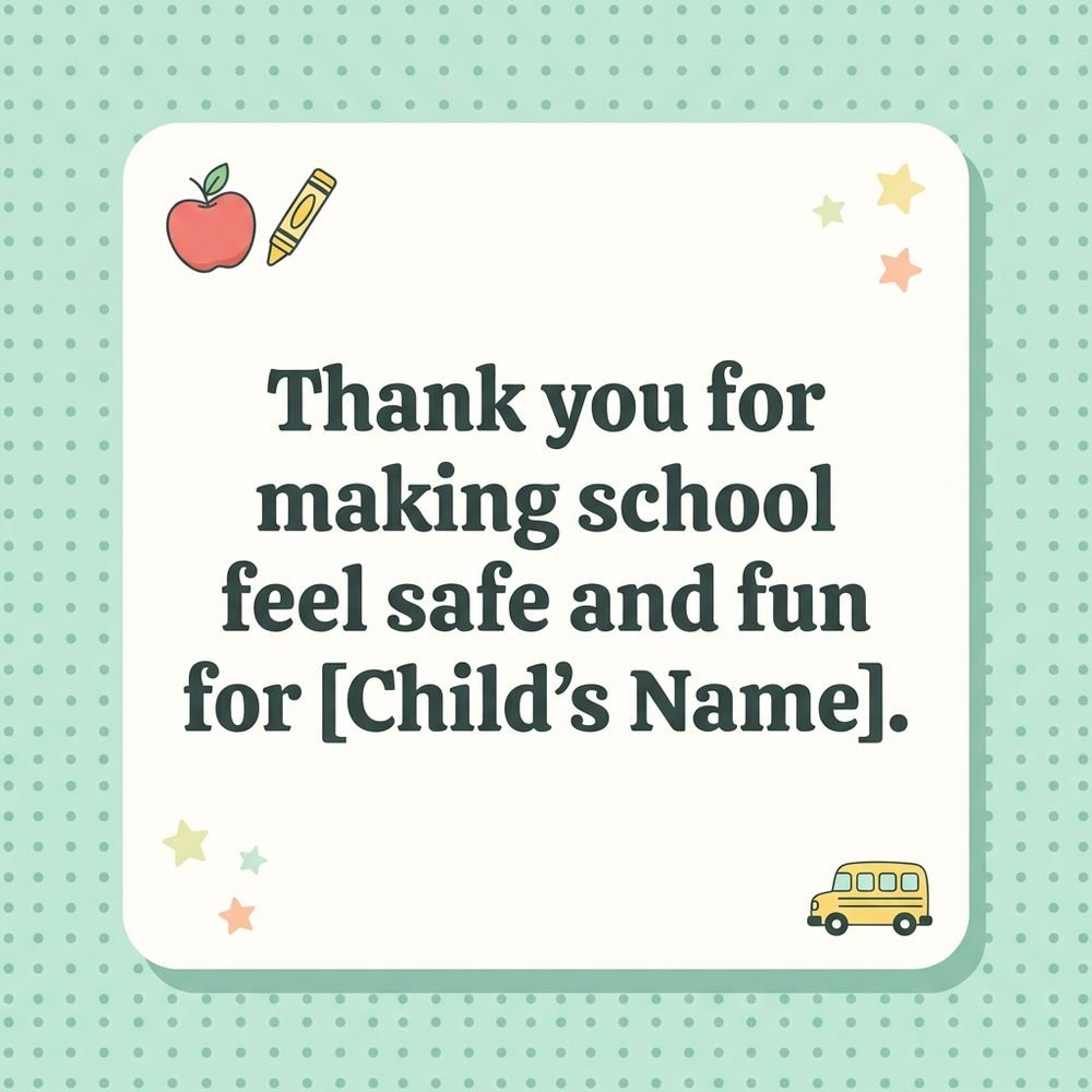 Teacher Appreciation Card Messages for Preschool and Kindergarten Teachers