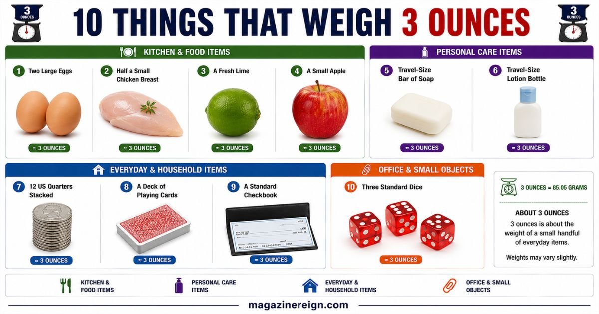10 Things That Weigh 3 Ounces (Everyday Examples), 2026