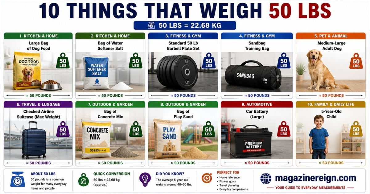10 Things That Weigh 50 LBS (Everyday Examples), 2026