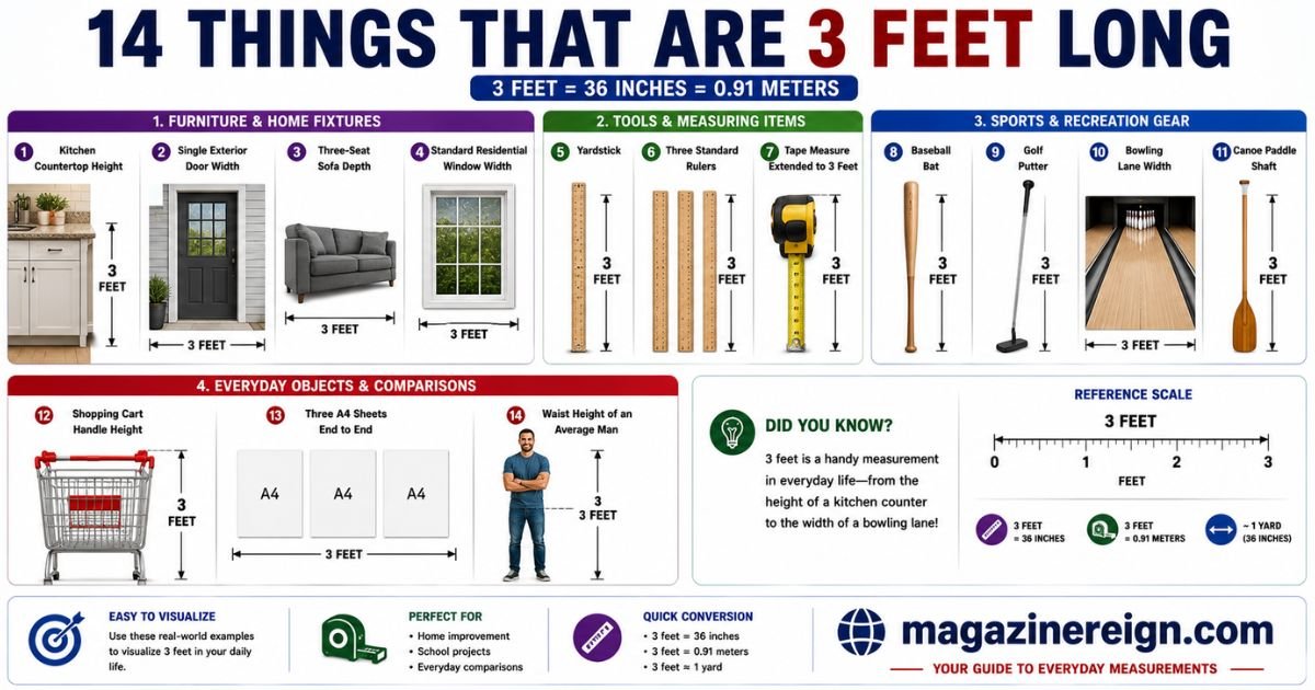 14 Common Things That Are 3 Feet Long