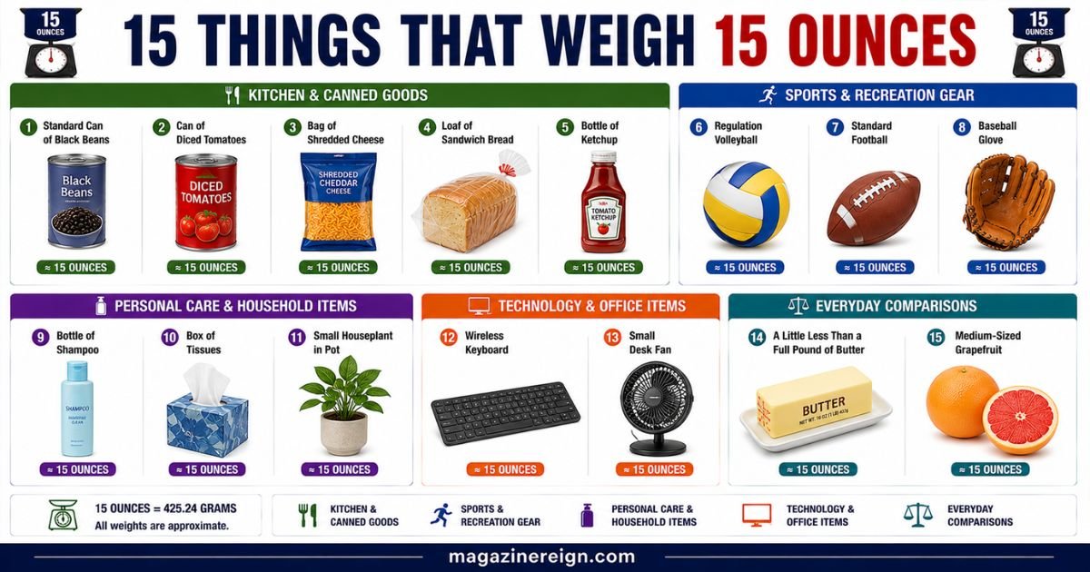 15 Things That Weigh 15 Ounces (Everyday Examples), 2026