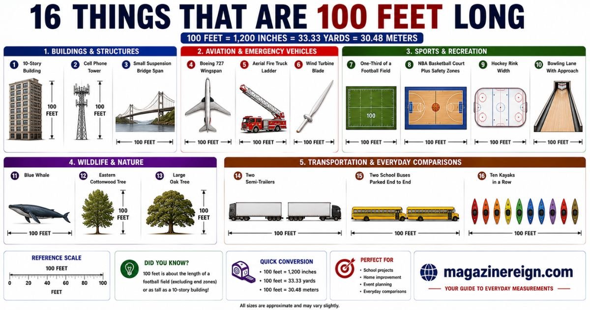 16 Common Things That Are 100 Feet Long