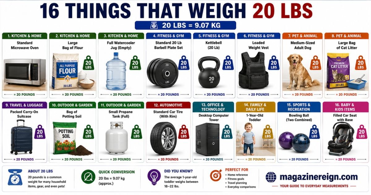 16 Things That Weigh 20 LBS (Everyday Examples), 2026