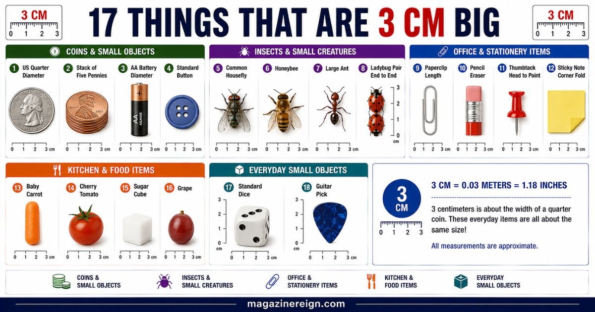 17 Common Things That Are 3 CM Big