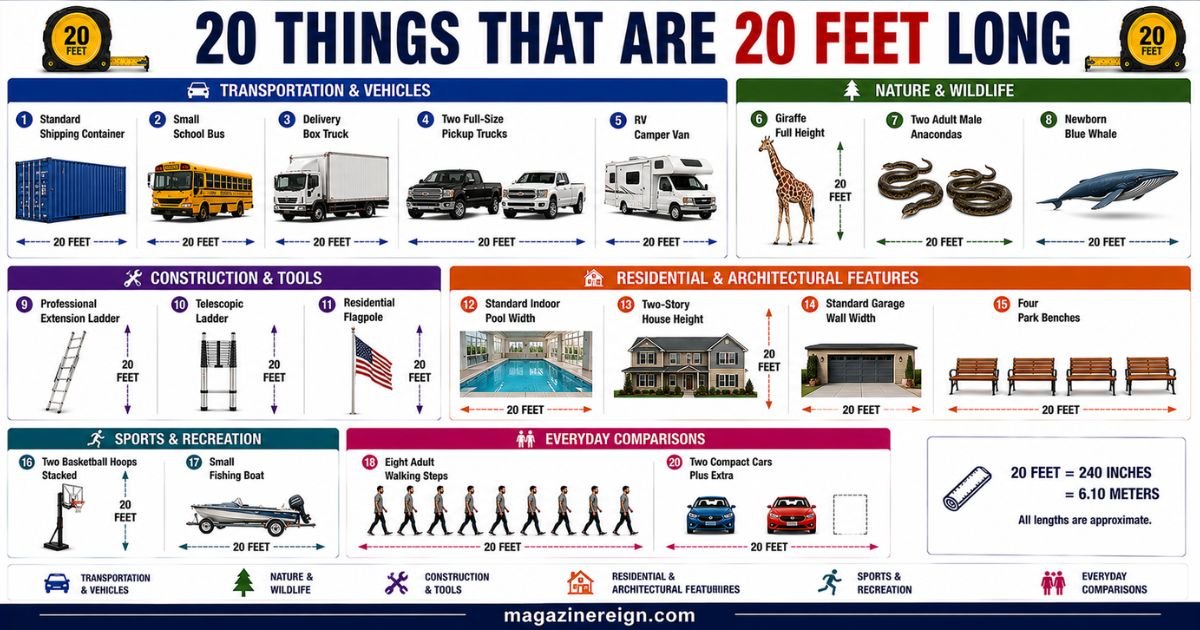 20 Common Things That Are 20 Feet Long