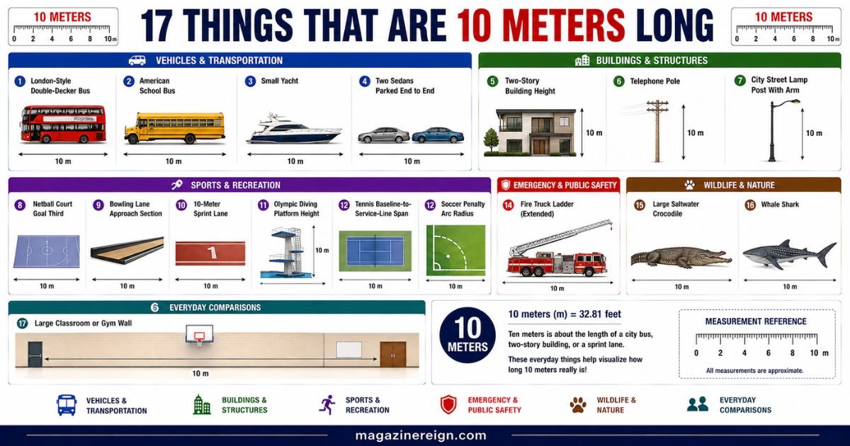 How Long Is 10 Meters 17 Common Things That Are 10 Meters Long